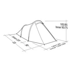 Robens Arch 2 Camping Tent Coral Pink Red Grey -Robens rob 130274 777